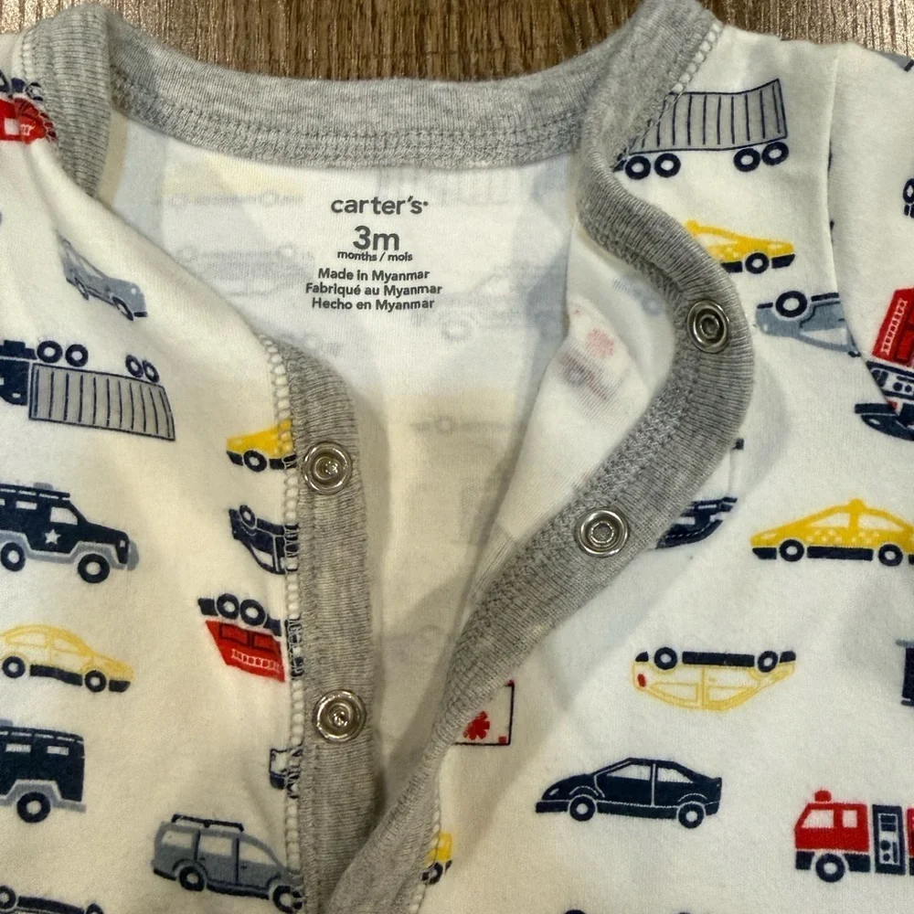 Carter's Gray, White, and Brown Kids Footies Set - Picture 4 of 6